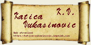 Katica Vukašinović vizit kartica